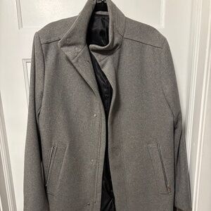 Men's Gray Peacoat